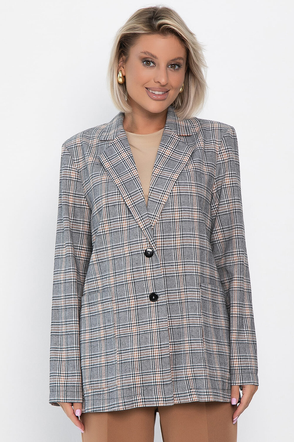 LT Collection Жакет 556546 Б14110-33М Серо-бежевый