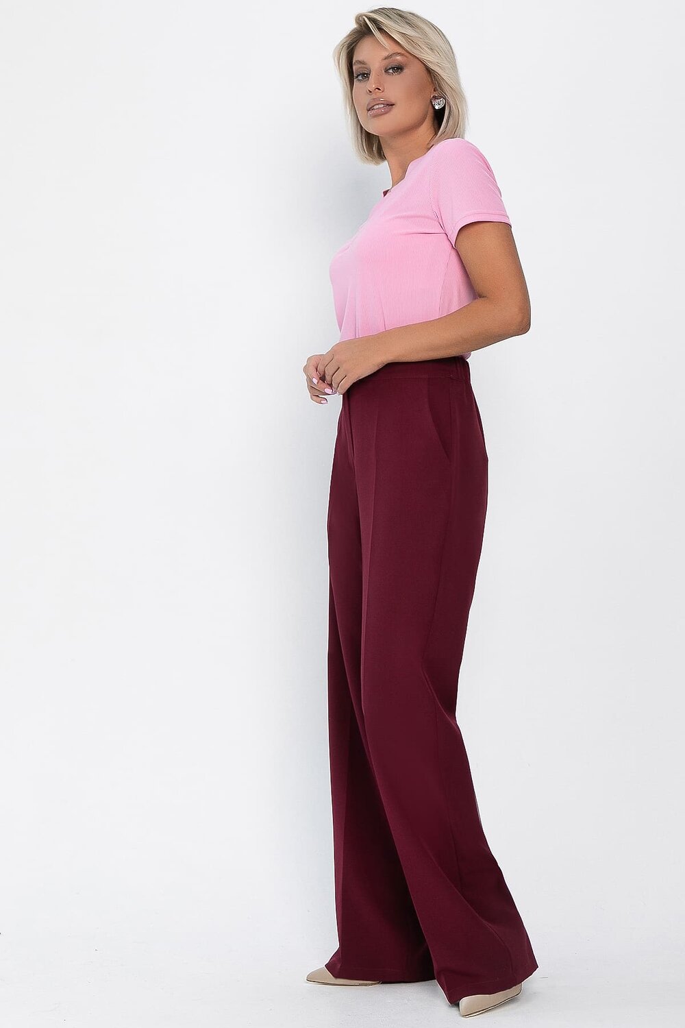 LT Collection Брюки 556548 Б14104-34М Бордовый