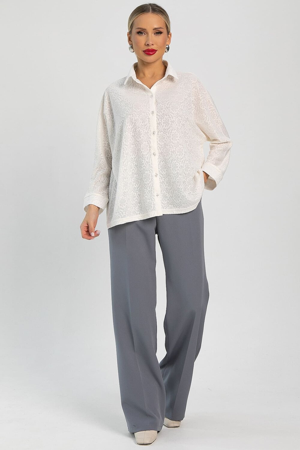 LT Collection Рубашка 556564 Б14252-10М Белый