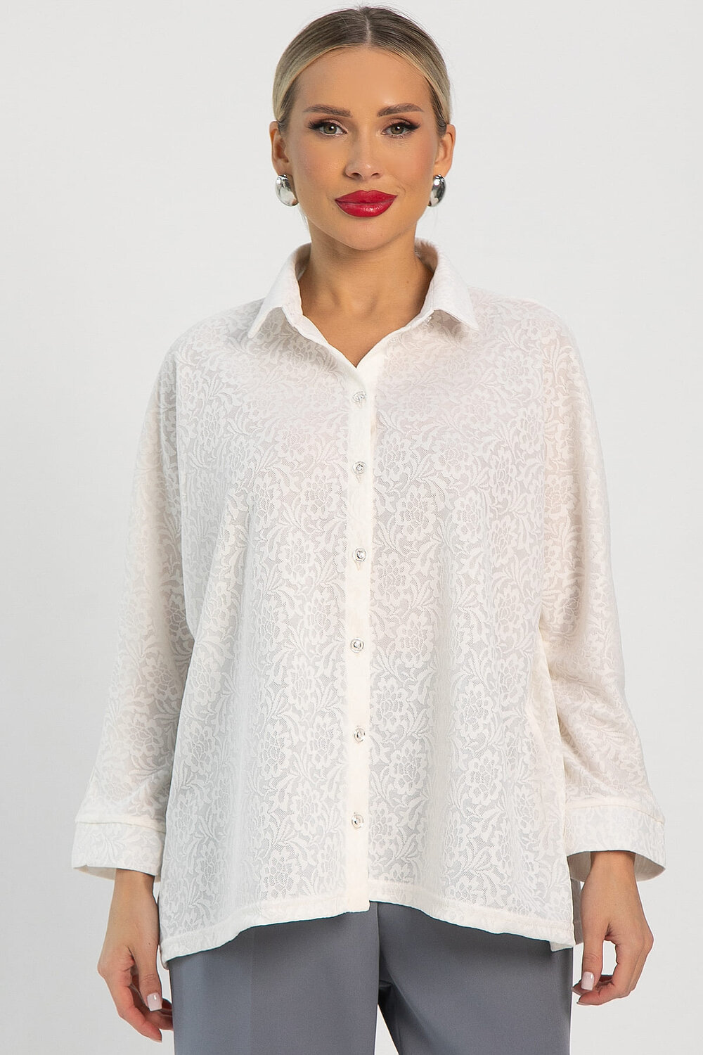 LT Collection Рубашка 556564 Б14252-10М Белый