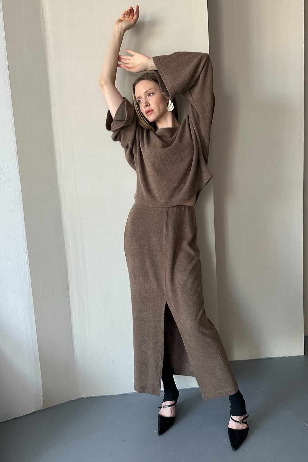 RISE Юбка 556689 WOOL082/01 Коричневый