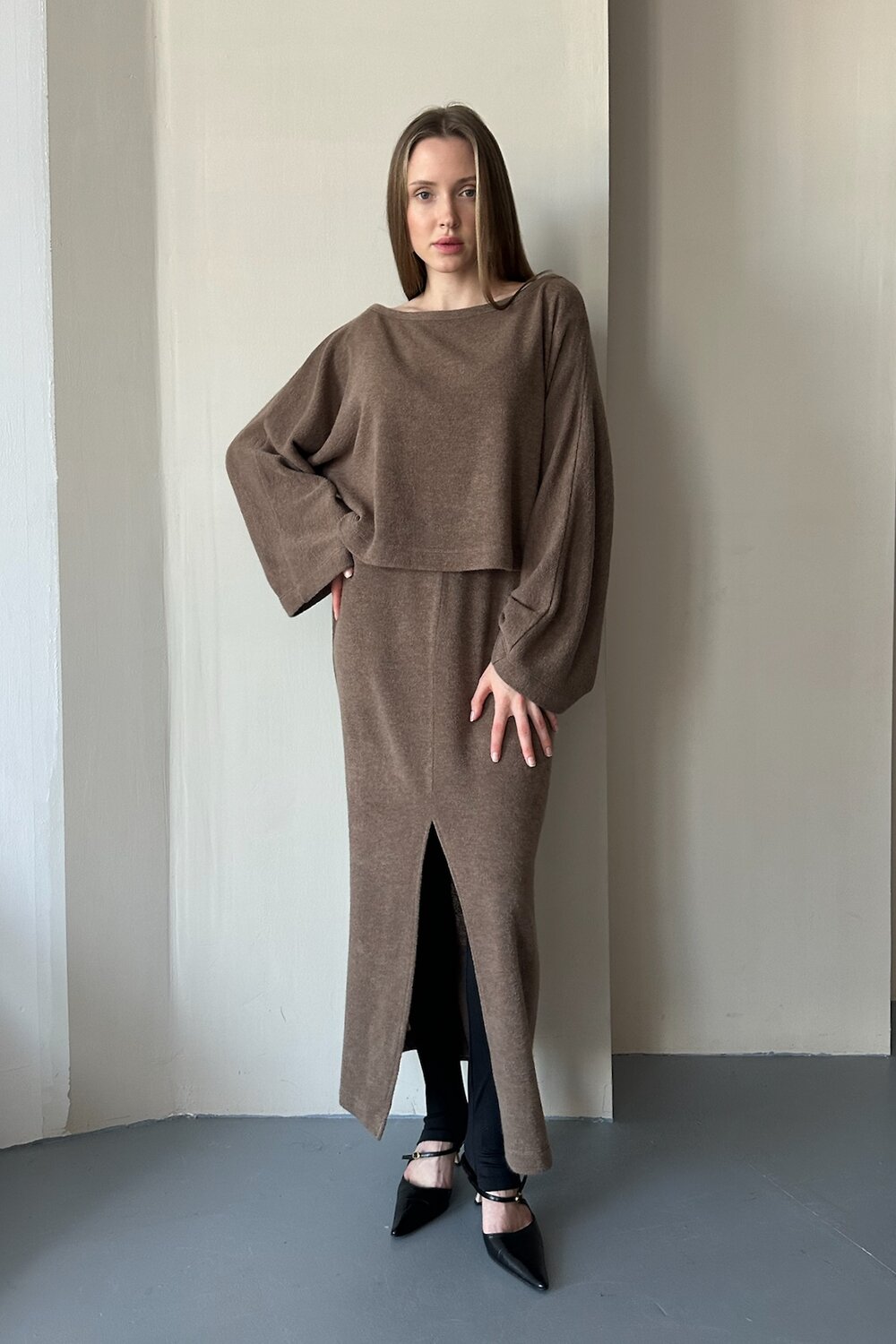 RISE Юбка 556689 WOOL082/01 Коричневый