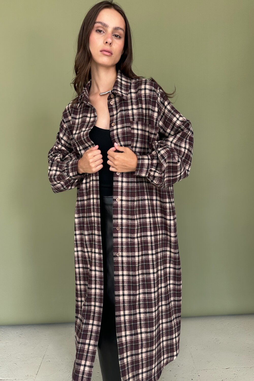 RISE Рубашка 556690 AUTUMN046/04 Бордовый, белый