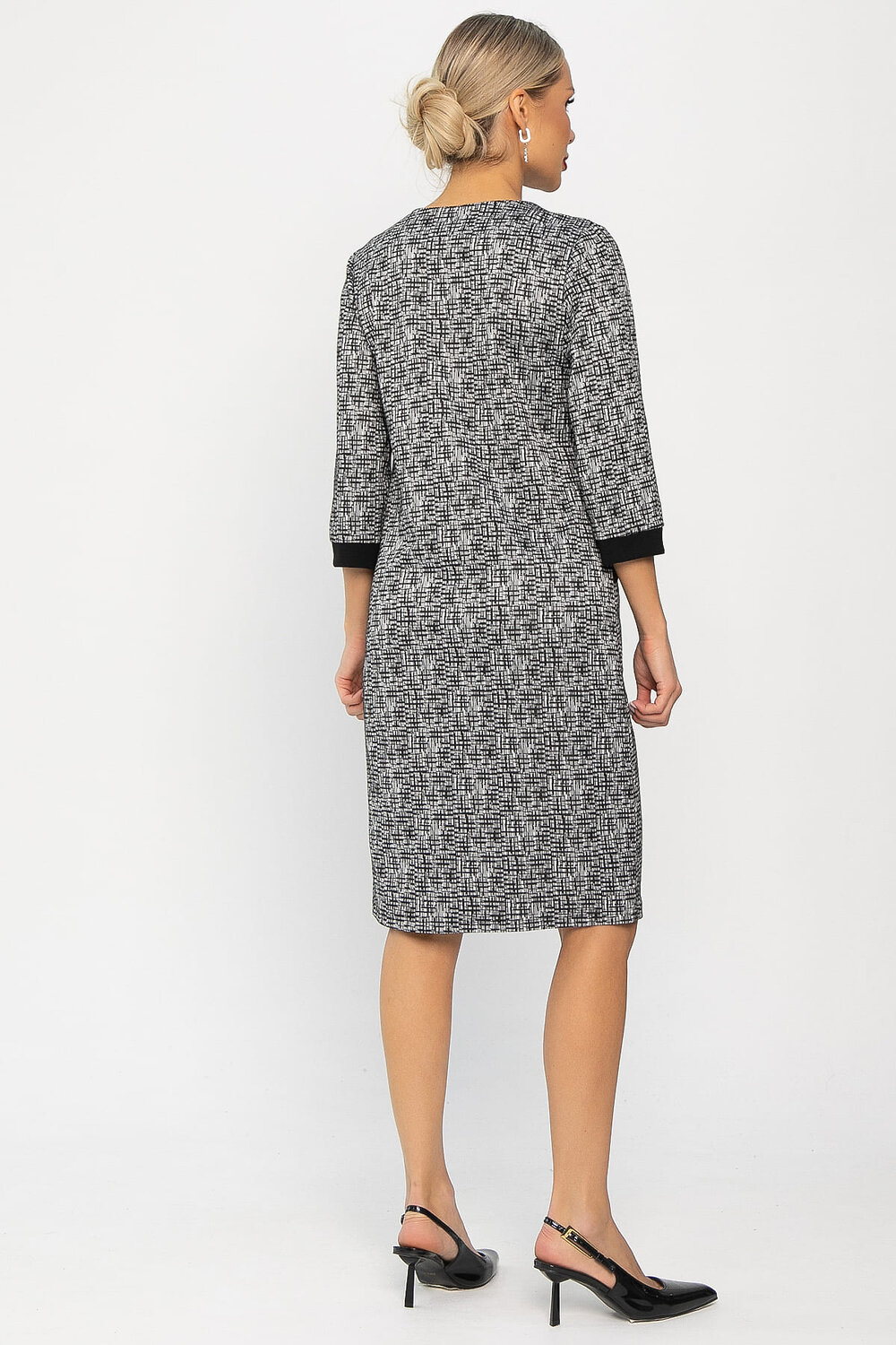 LT Collection Платье 557288 П13747-19М темно-серый/черный