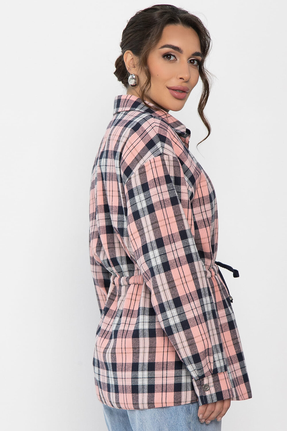 LT Collection Рубашка 557329 Б14275-4М розово-синий