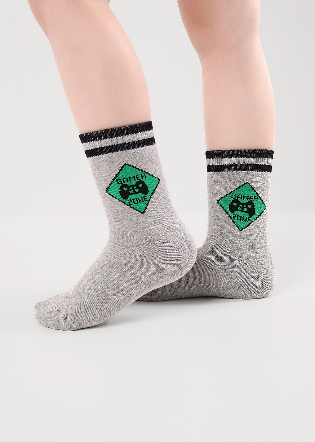 CLEVER Носки 557587 С248П 24 меланж серый