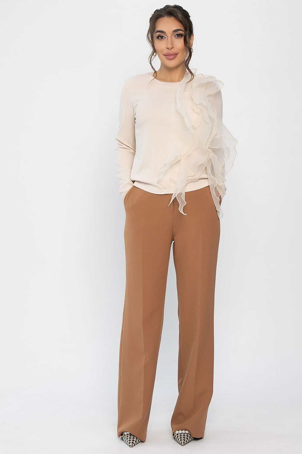 LT Collection Блуза 557666 Б14225-5М светло-бежевый