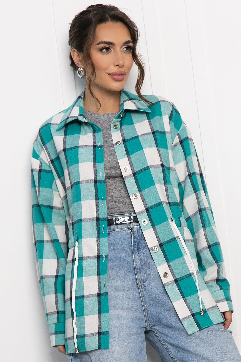 LT Collection Рубашка 557673 Б14270-4М бирюзовый