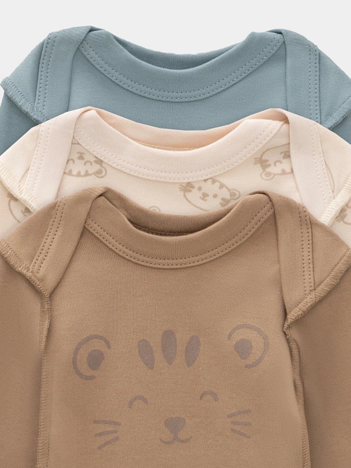 MARK FORMELLE Боди детское 557865 13016-1-3 тигрята на пудре +песочный +сланец