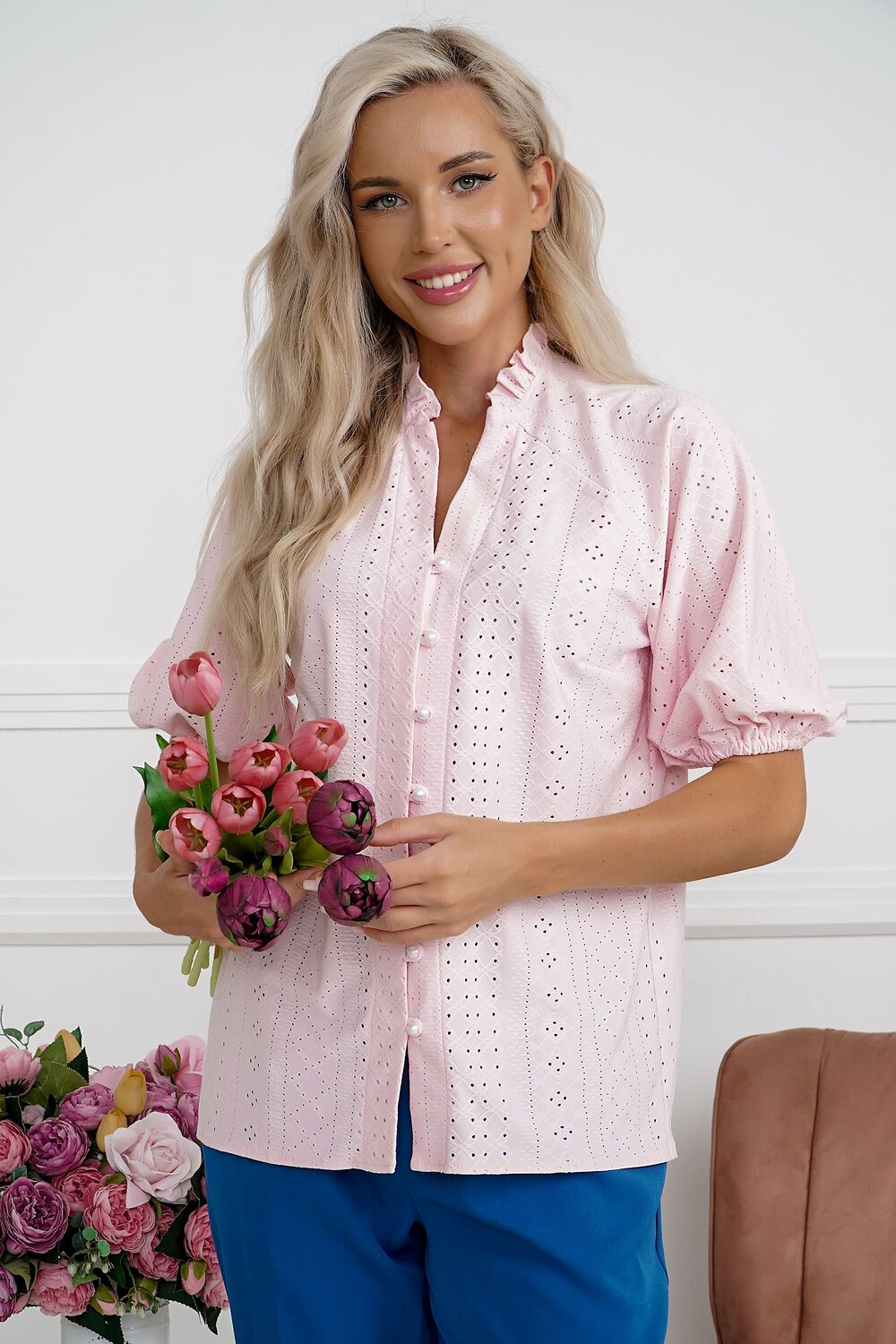 LT Collection Блуза 558441 Б14181-45М розовый