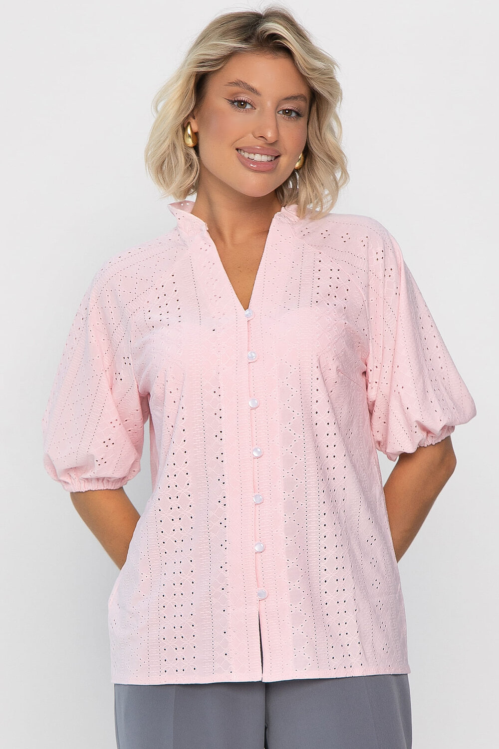 LT Collection Блуза 558441 Б14181-45М розовый