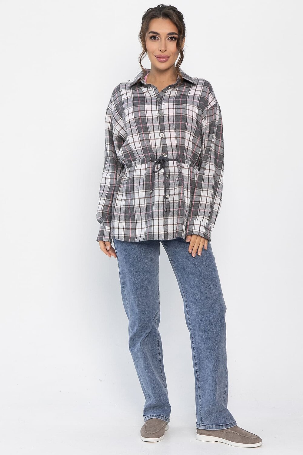 LT Collection Рубашка 558447 Б14276-4М серый