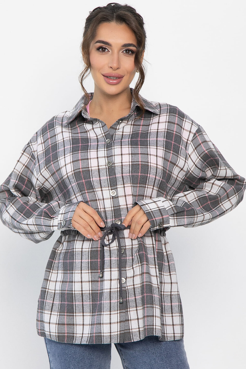 LT Collection Рубашка 558447 Б14276-4М серый