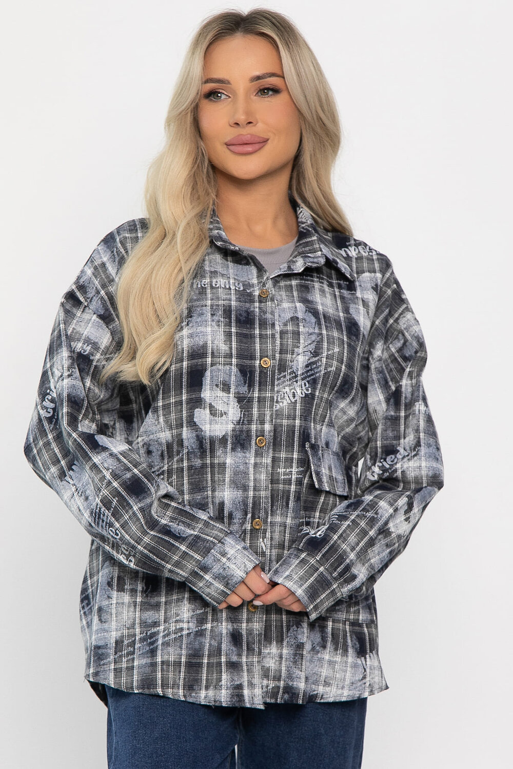 LT Collection Рубашка 558454 Б14306-18М серый