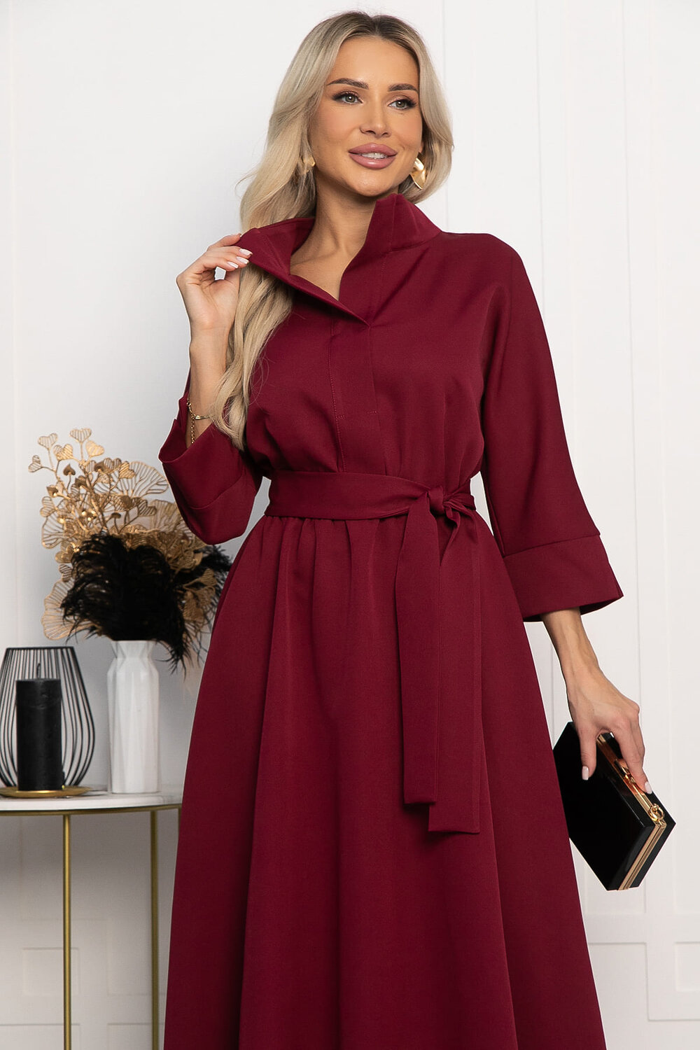 LT Collection Платье 558455 П14299-16М бордовый