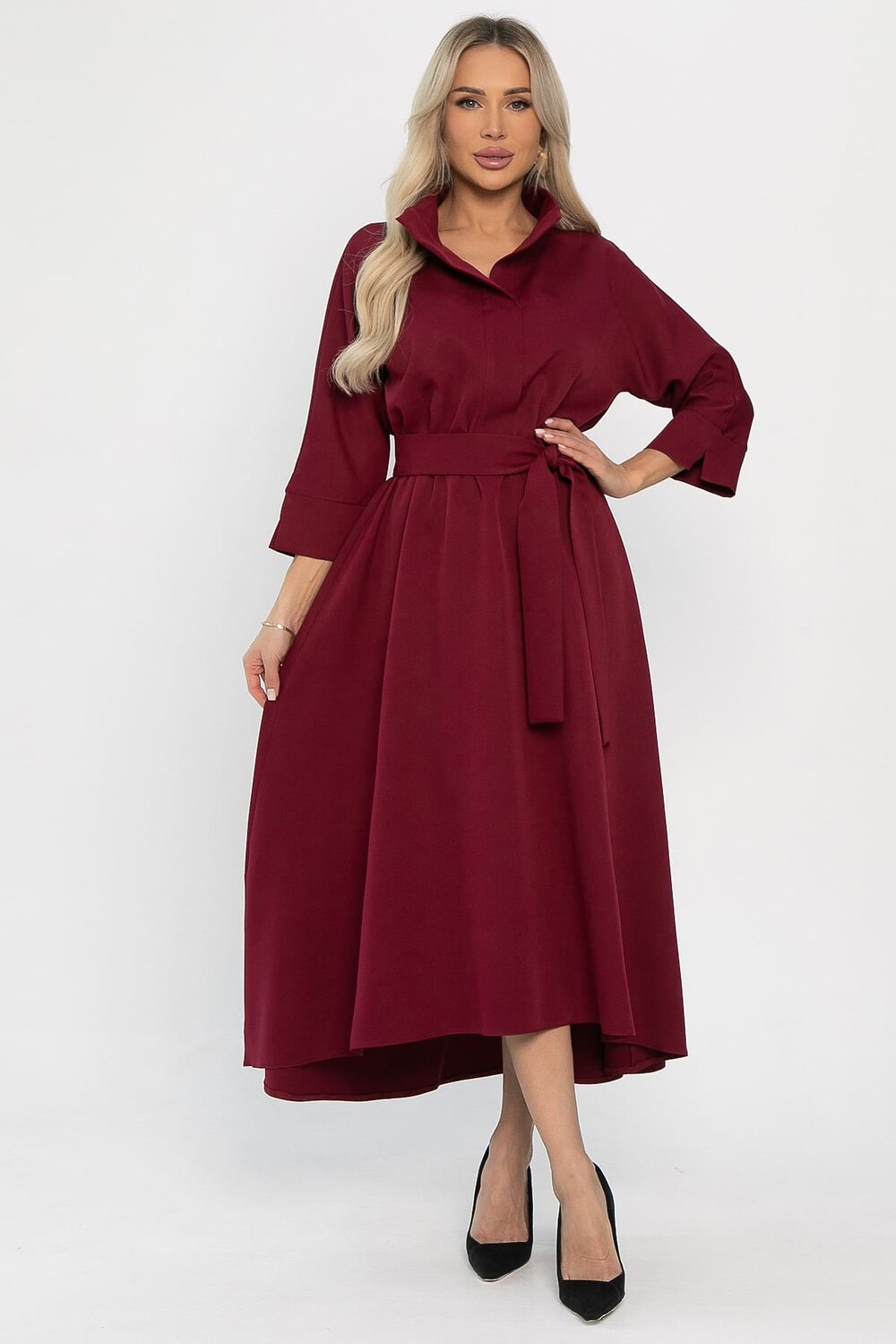LT Collection Платье 558455 П14299-16М бордовый