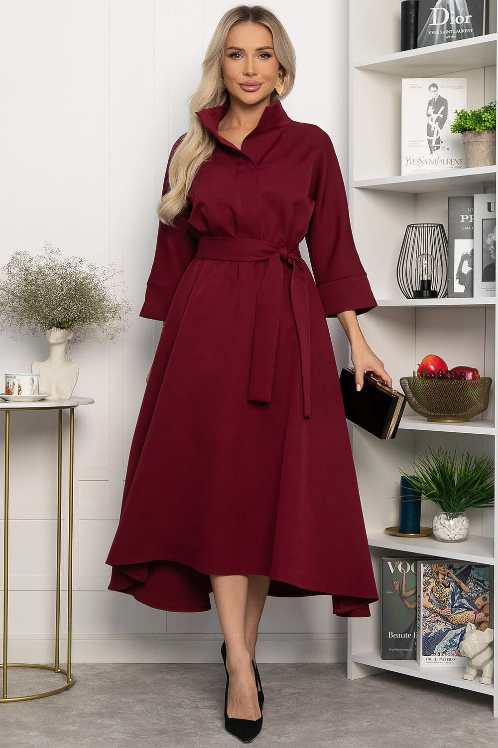 LT Collection Платье 558455 П14299-16М бордовый