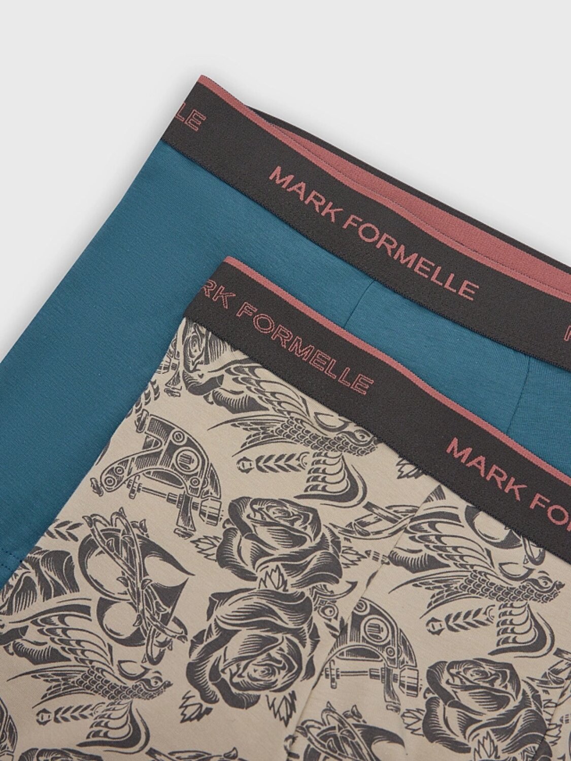 MARK FORMELLE Трусы 559183 411228-2 зелено -голубой +тату на бежевом
