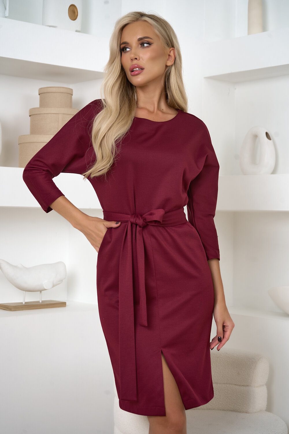 Open-style Платье 559378 7004 бордовый