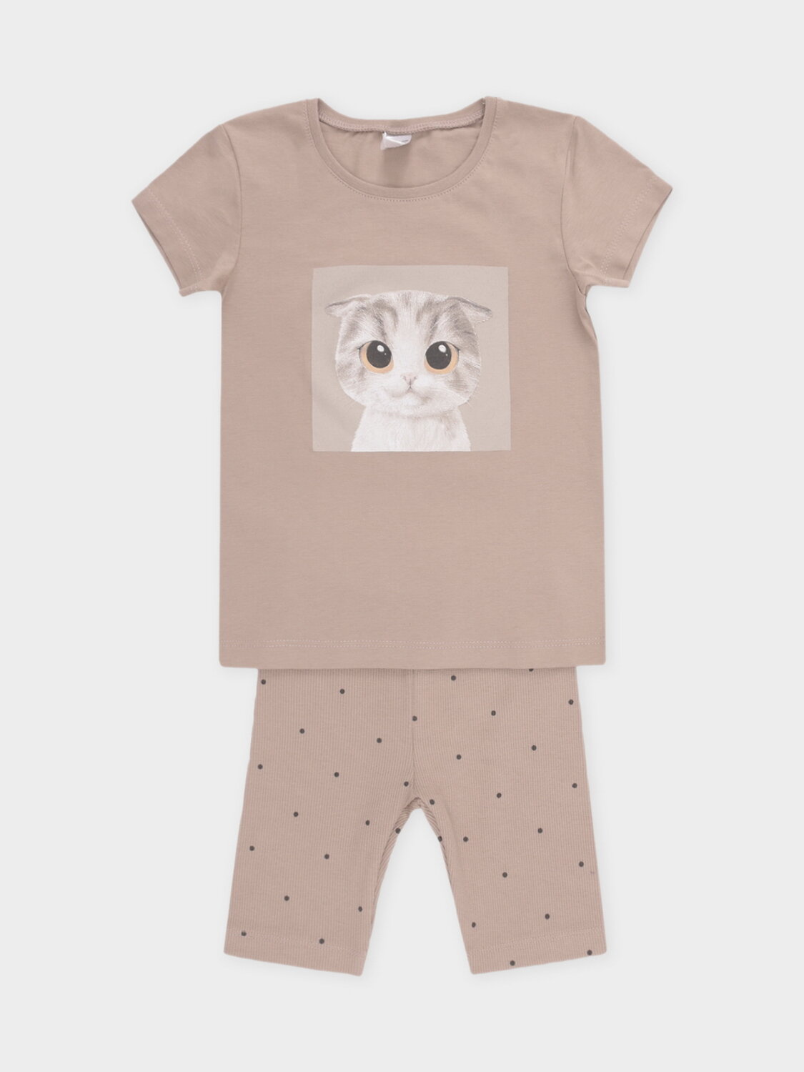CROCKID Пижама 559506 К 1647-1 беж, точки
