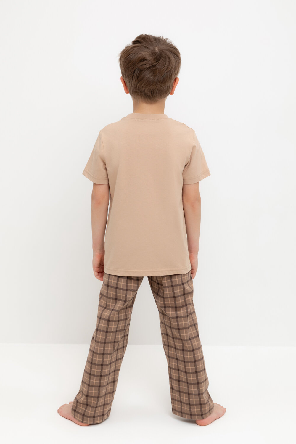 CROCKID Пижама 559514 К 1599 кунжут, праздничная клетка
