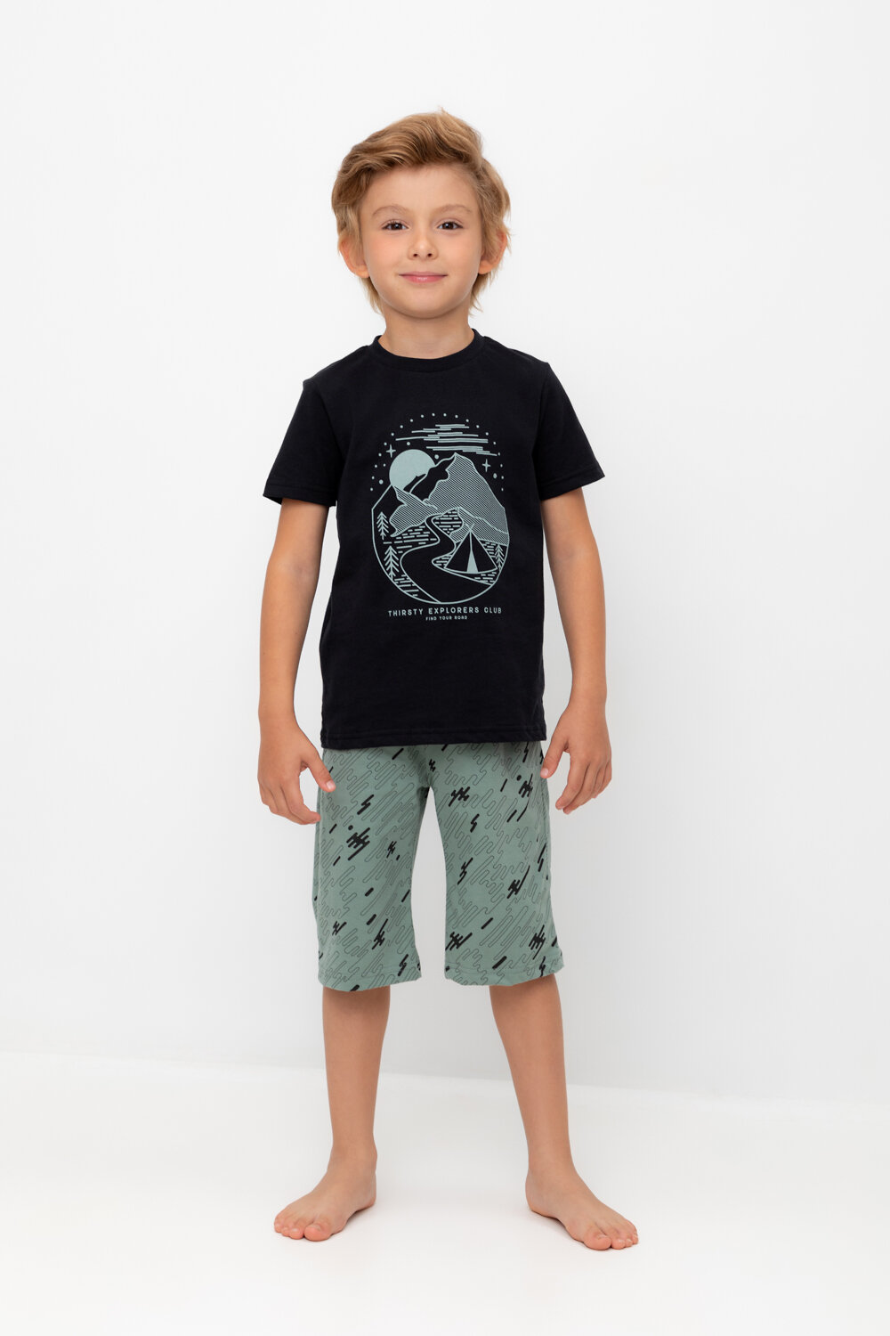CROCKID Пижама 559530 К 1528/24 черный, быстрее ветра