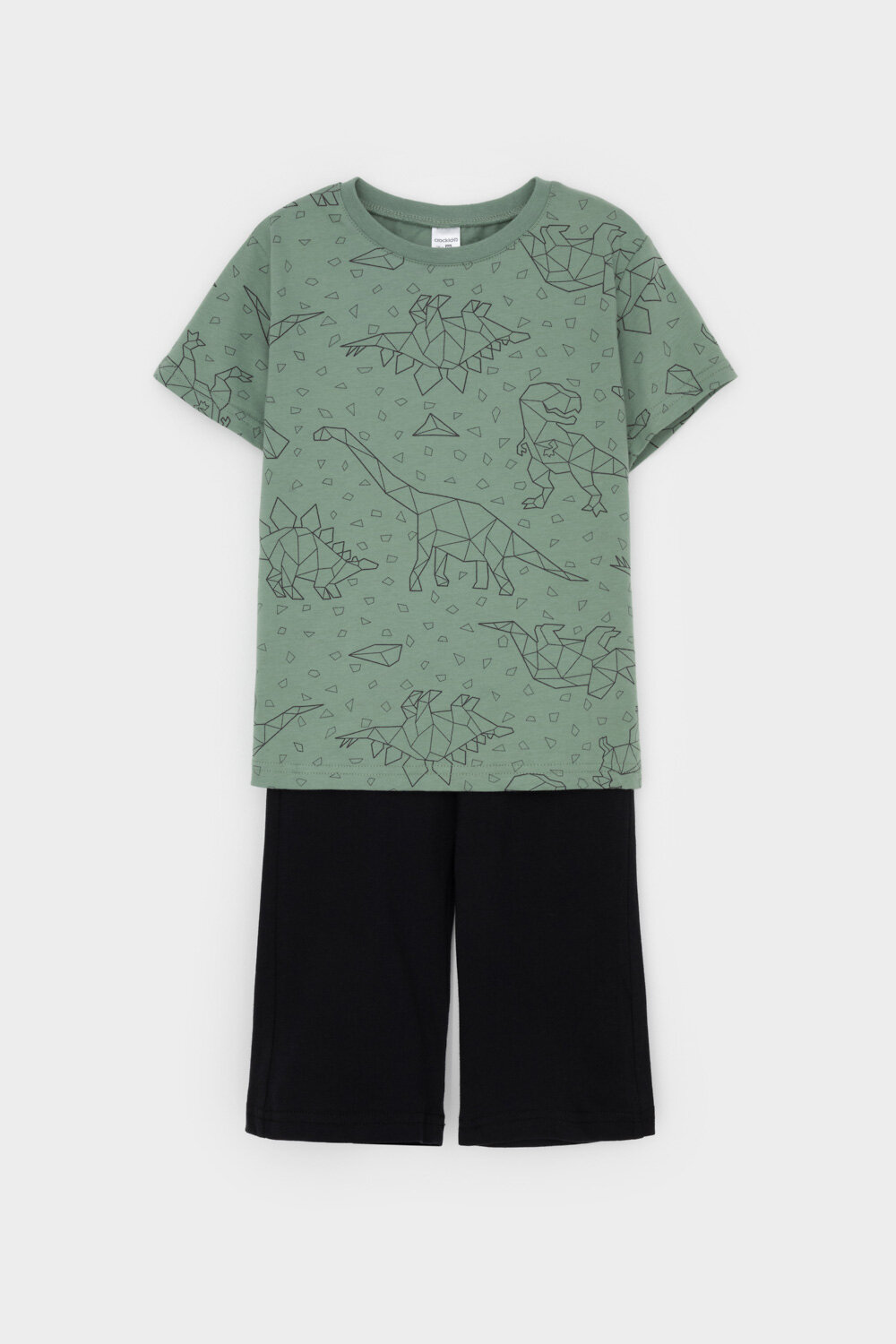 CROCKID Пижама 559531 К 1614 динозавры на зеленом, черный