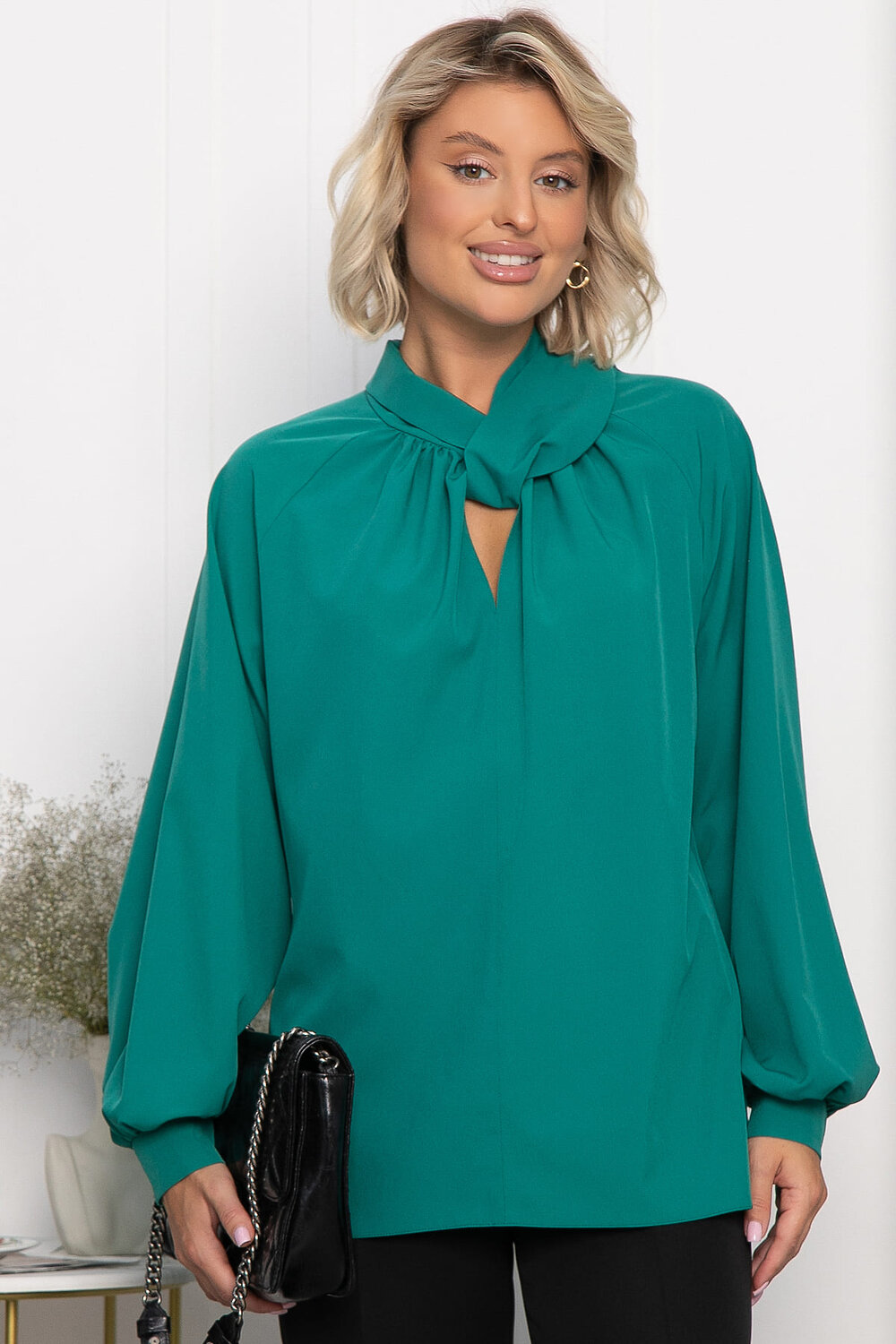 LT Collection Блуза 559858 Б14268-30М зеленый
