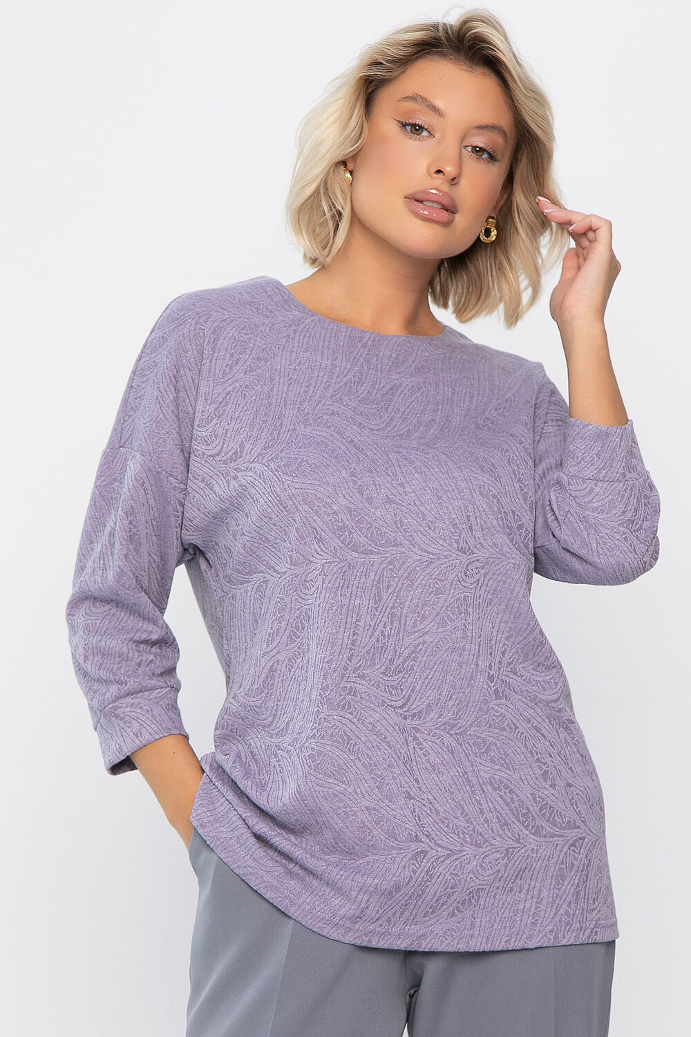 LT Collection Джемпер 559958 Б14313-48М сиреневый