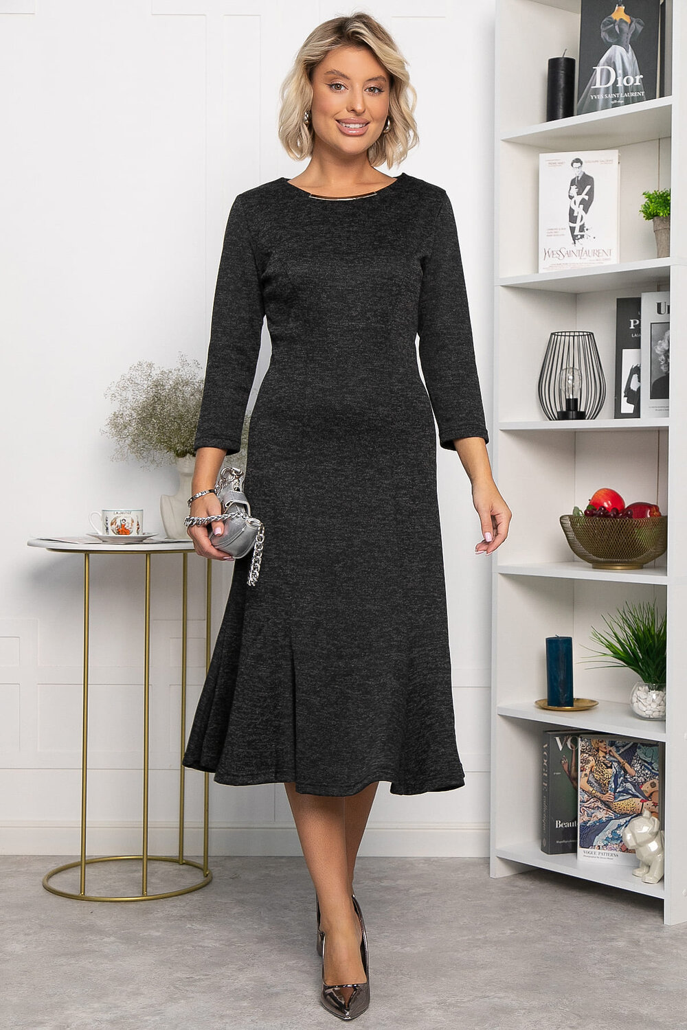 LT Collection Платье 560018 П14328-10М темно-серый