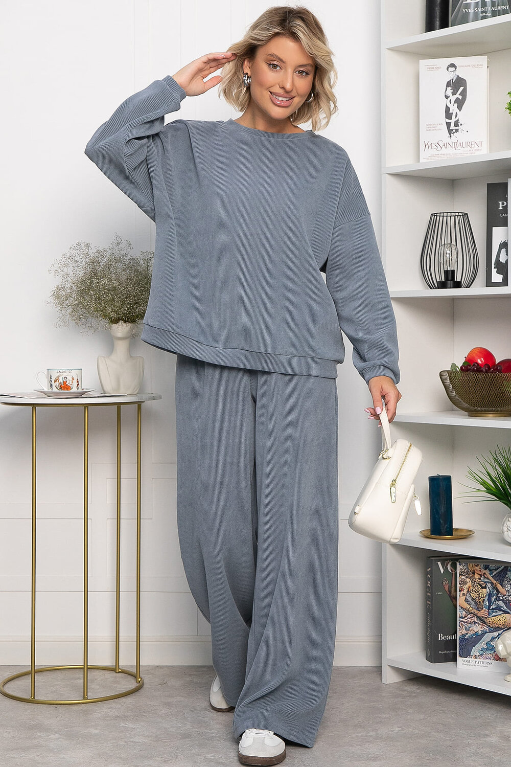 LT Collection Костюм 560029 К14347-5М серо-голубой