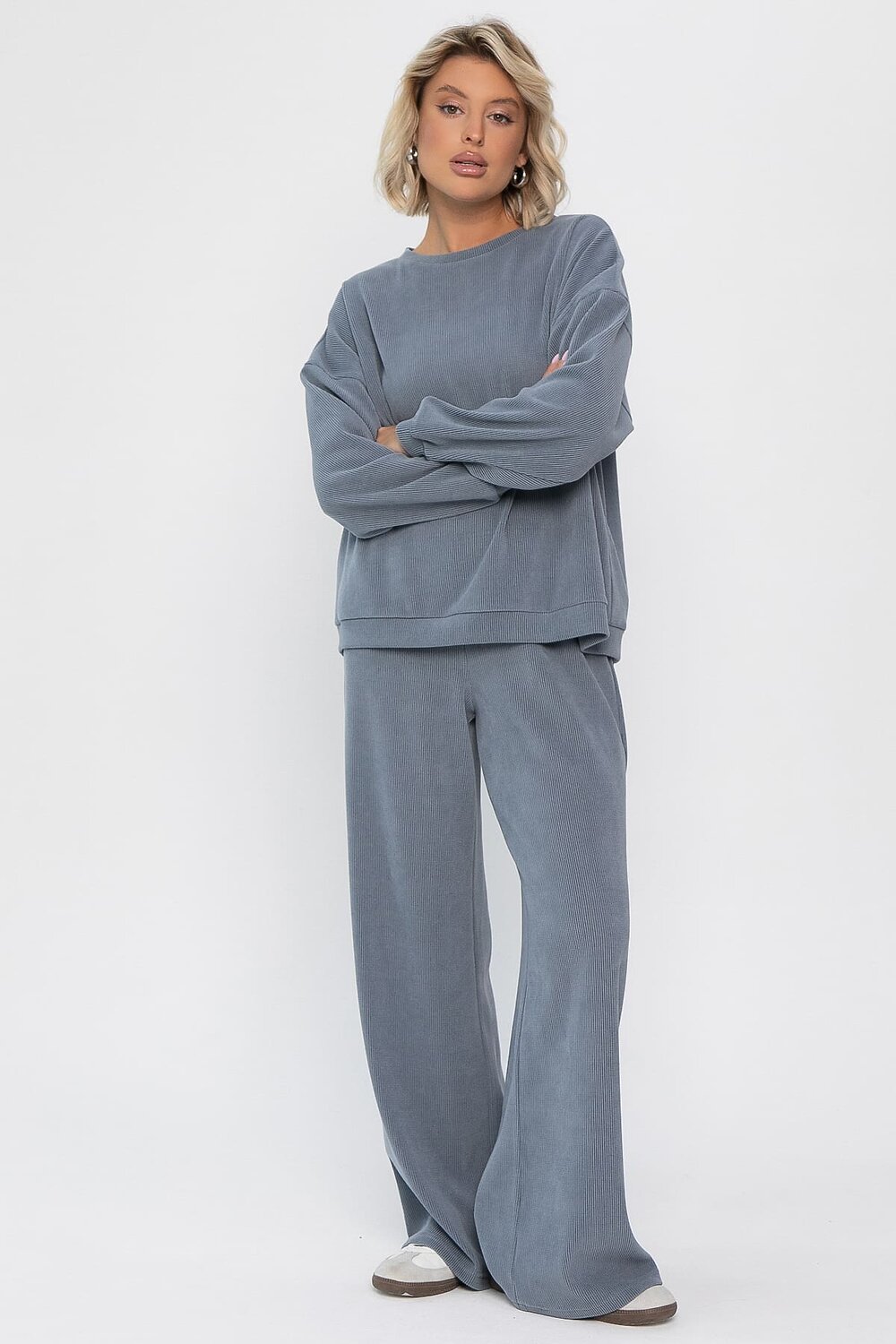 LT Collection Костюм 560029 К14347-5М серо-голубой