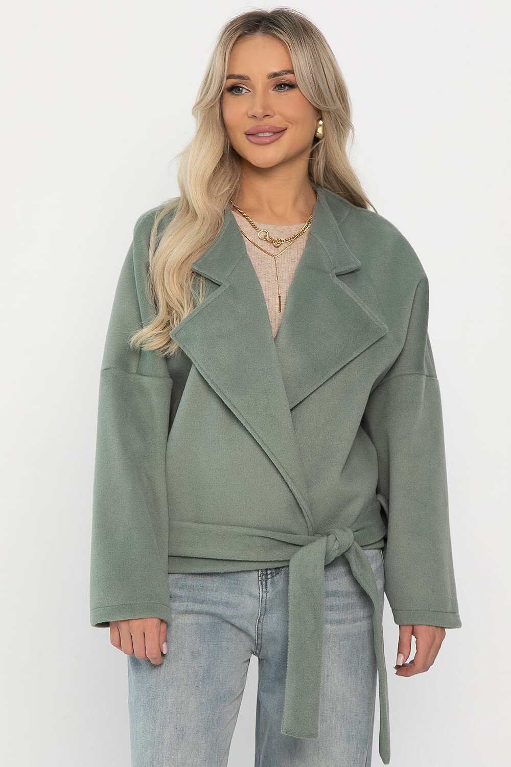 LT Collection Пальто 560057 Б14339-7М фисташковый