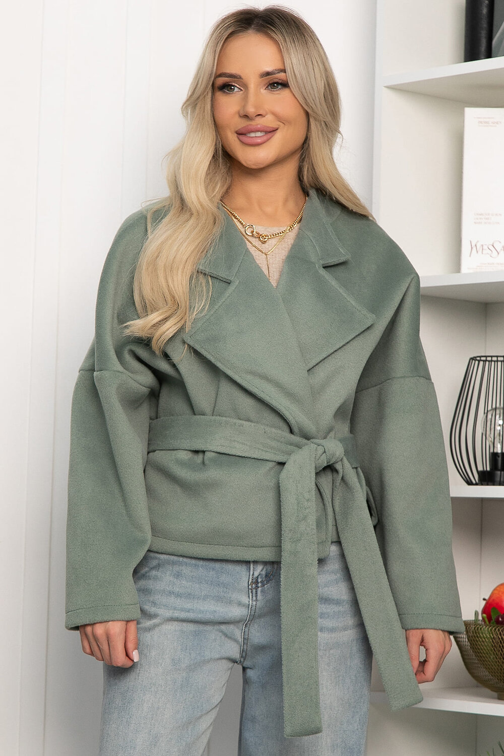 LT Collection Пальто 560057 Б14339-7М фисташковый