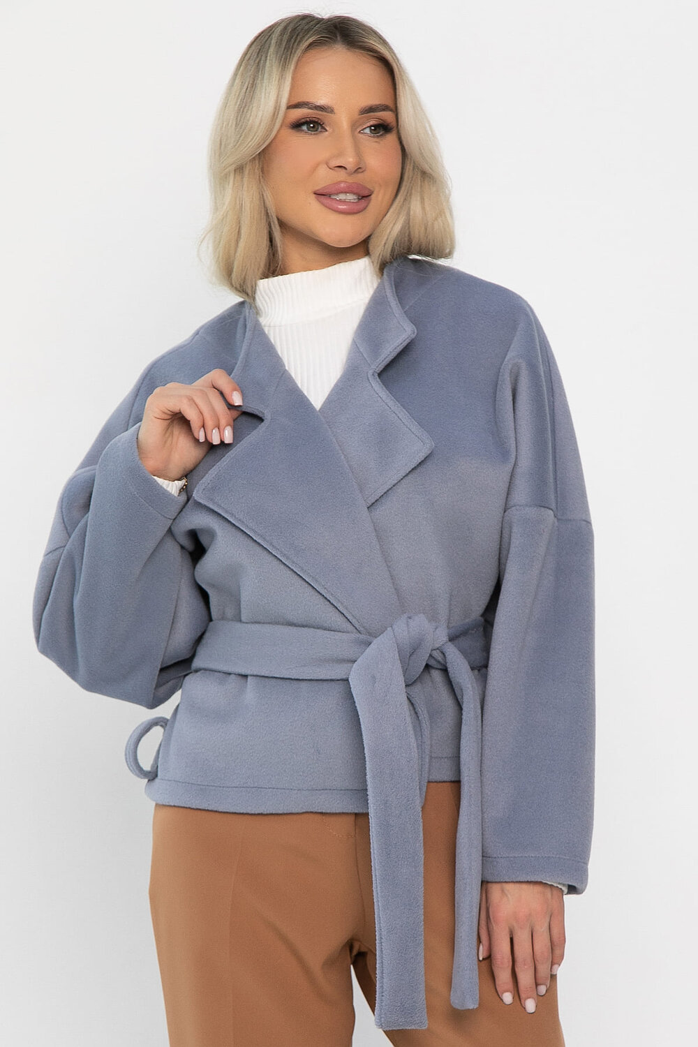 LT Collection Пальто 560079 Б14338-7М голубой