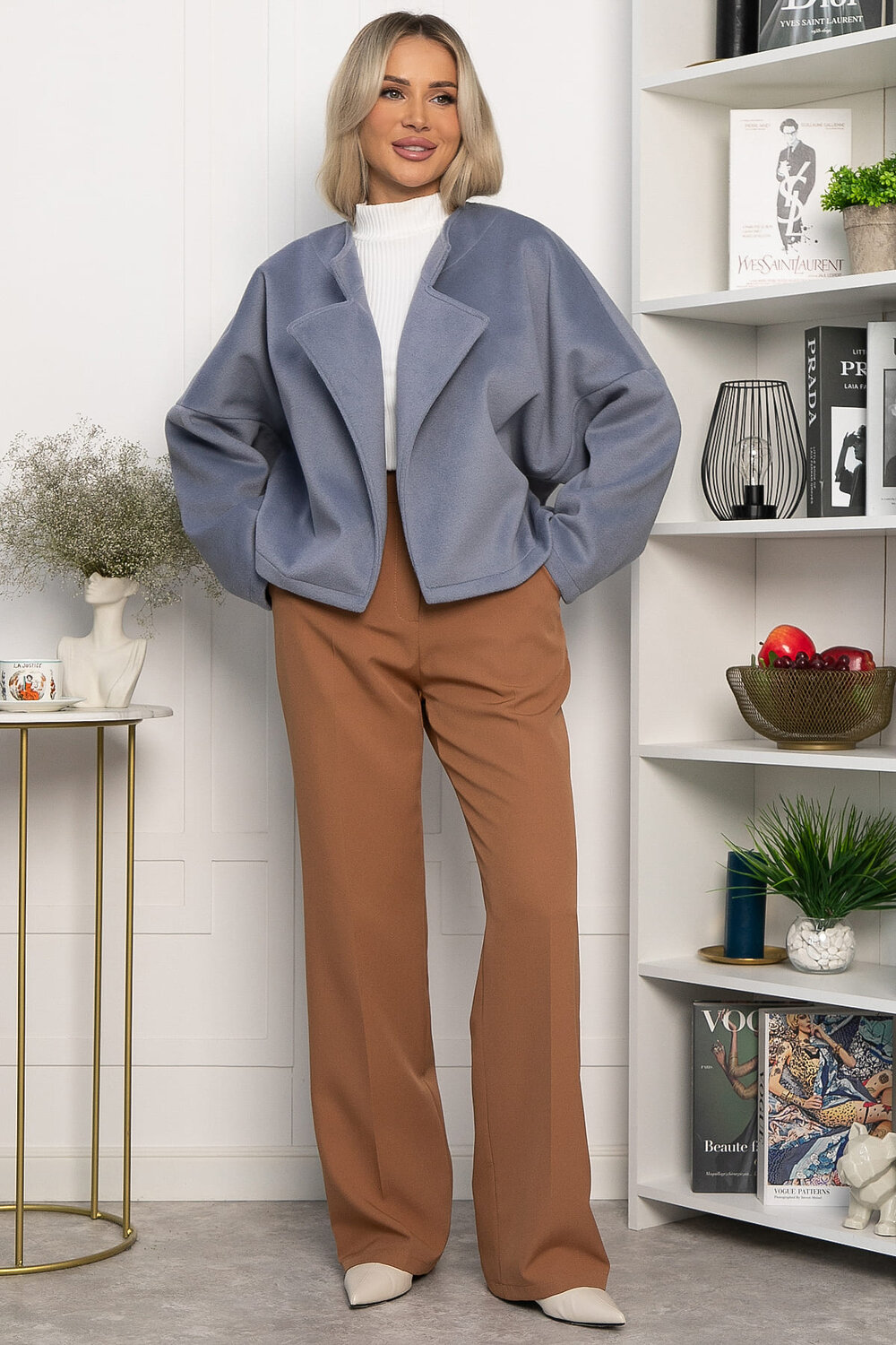 LT Collection Пальто 560079 Б14338-7М голубой