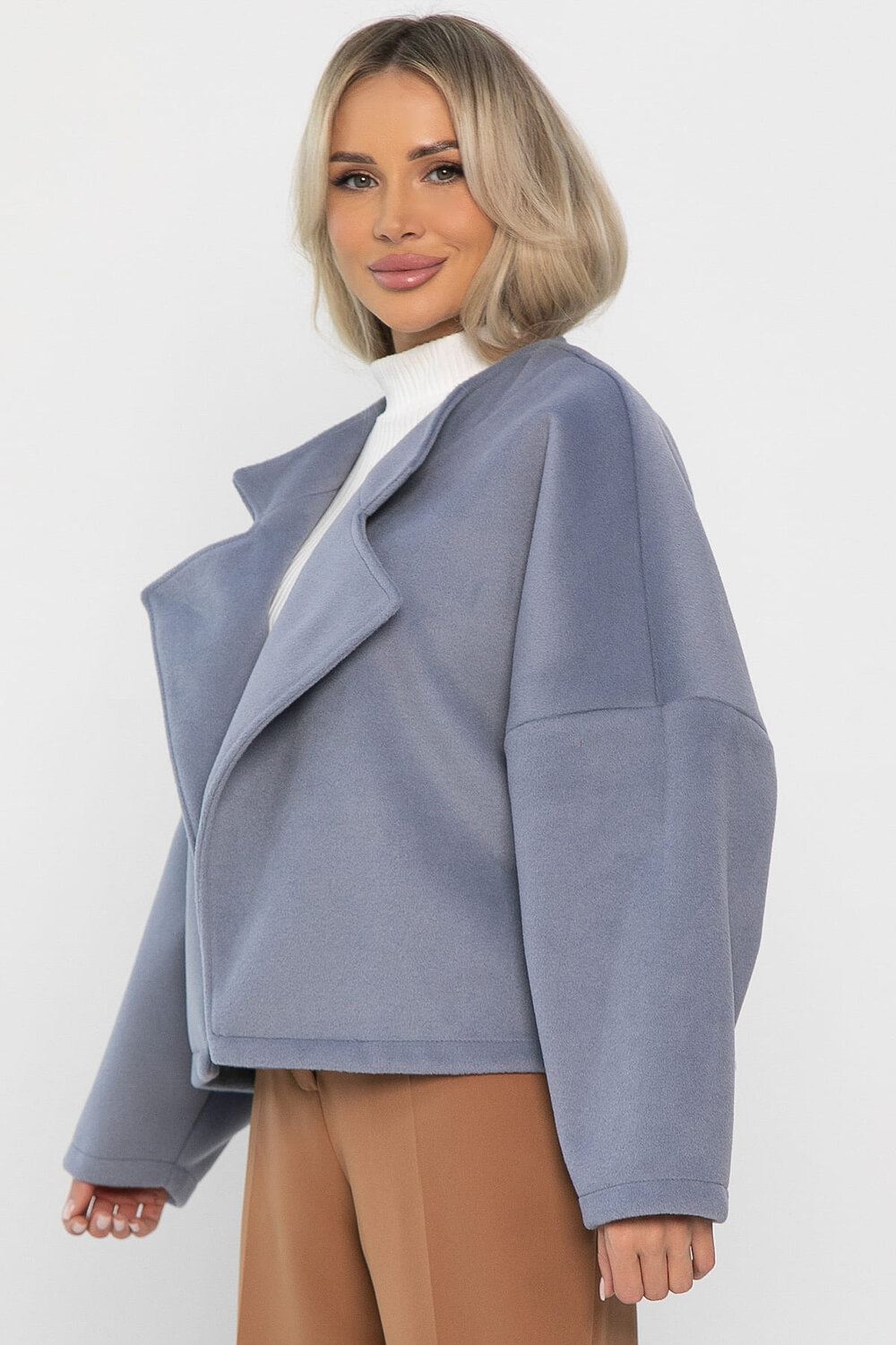 LT Collection Пальто 560079 Б14338-7М голубой