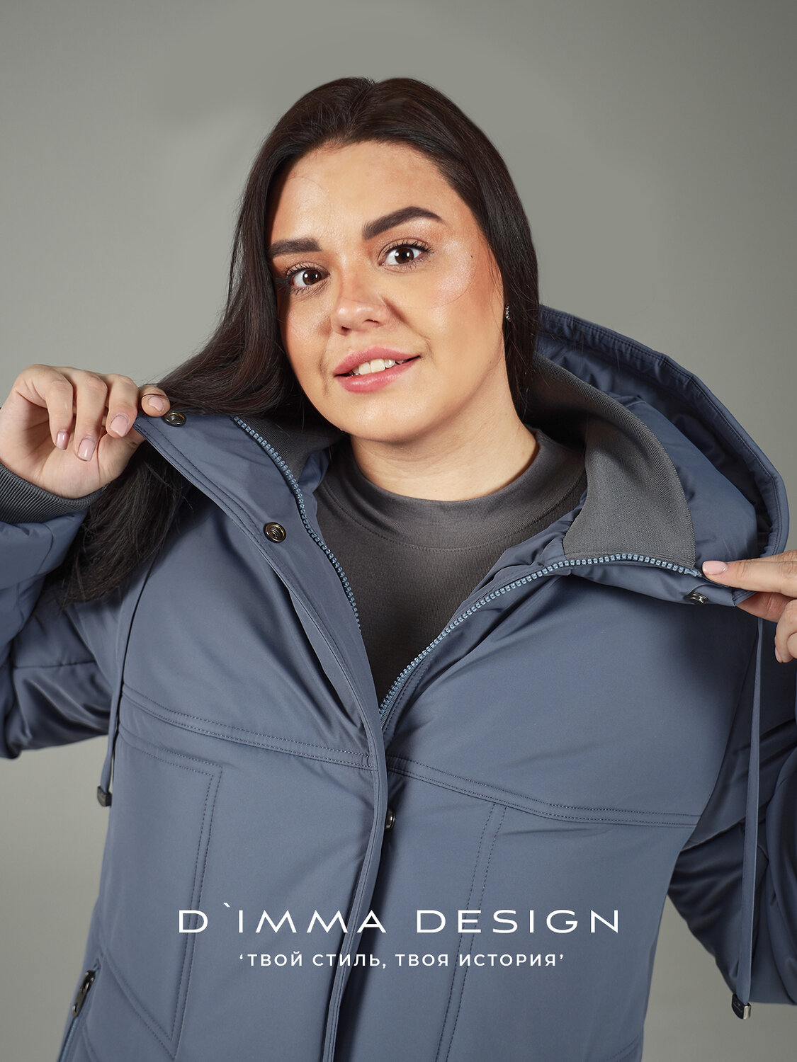 DIMMA Пальто 560760 2600 Серо-синий