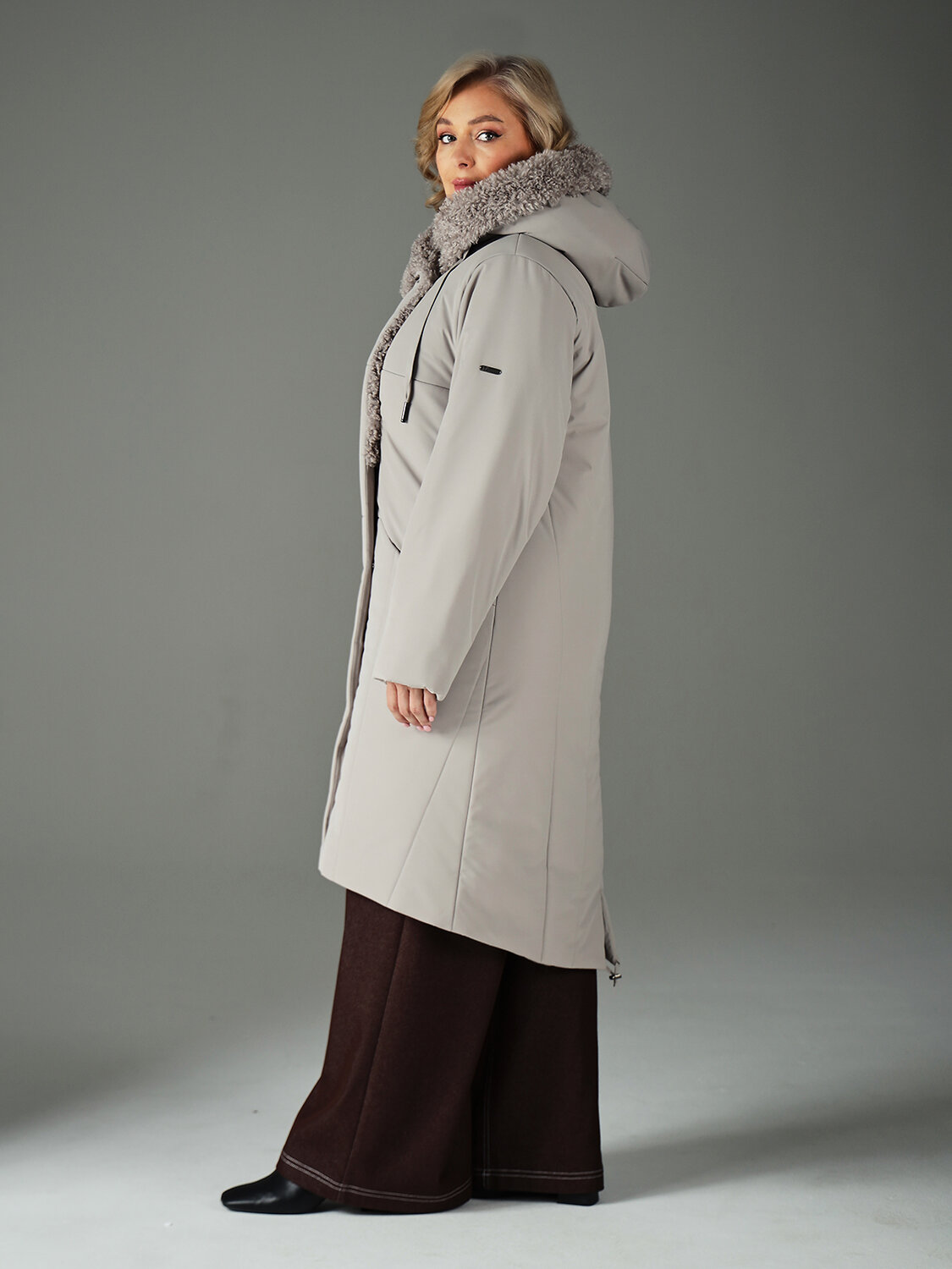DIMMA Пальто 560774 2605 Серо-бежевый