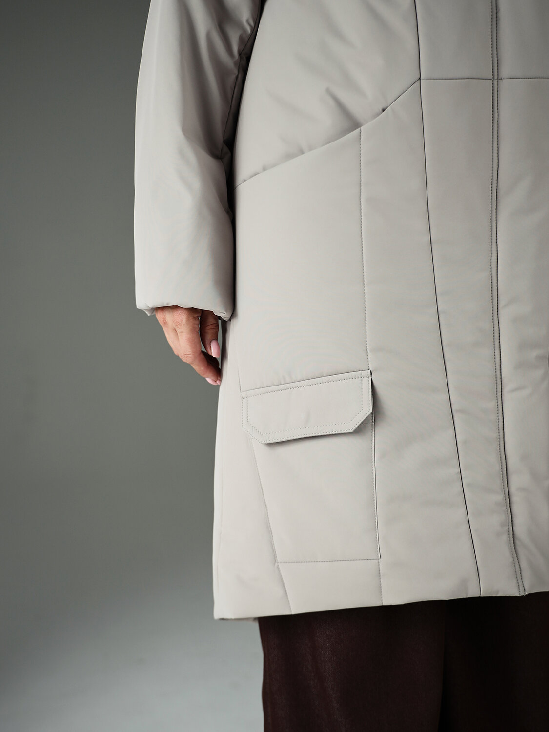 DIMMA Пальто 560774 2605 Серо-бежевый