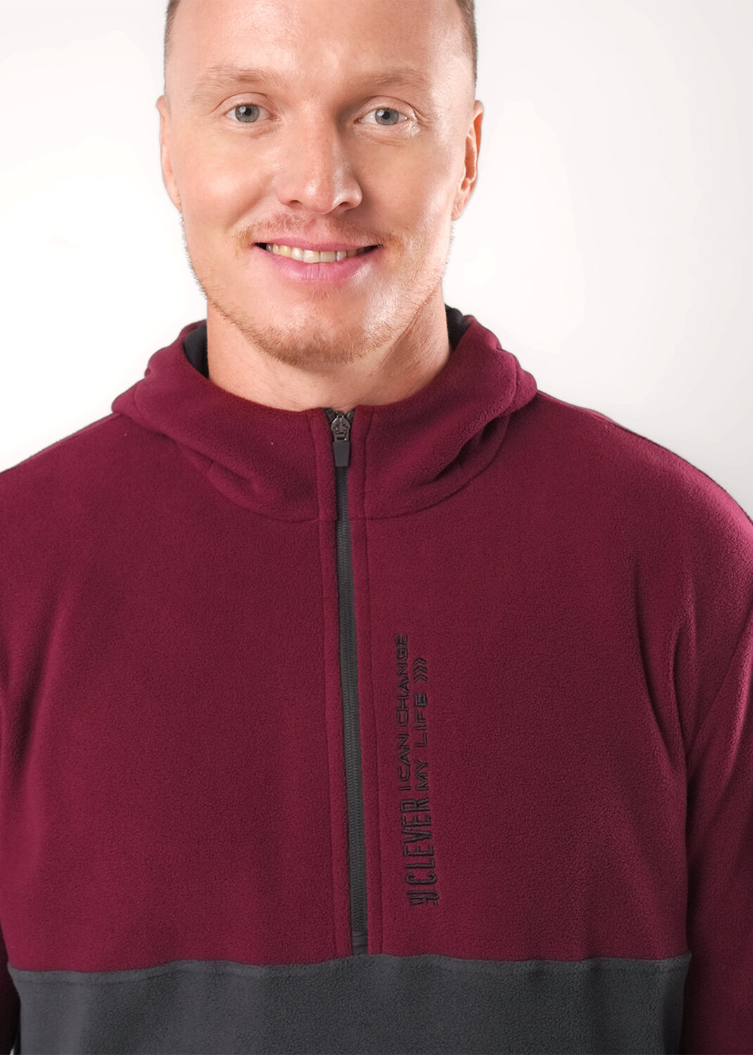 CLEVER Джемпер 560787 452595/01л т.бордовый/т.серый