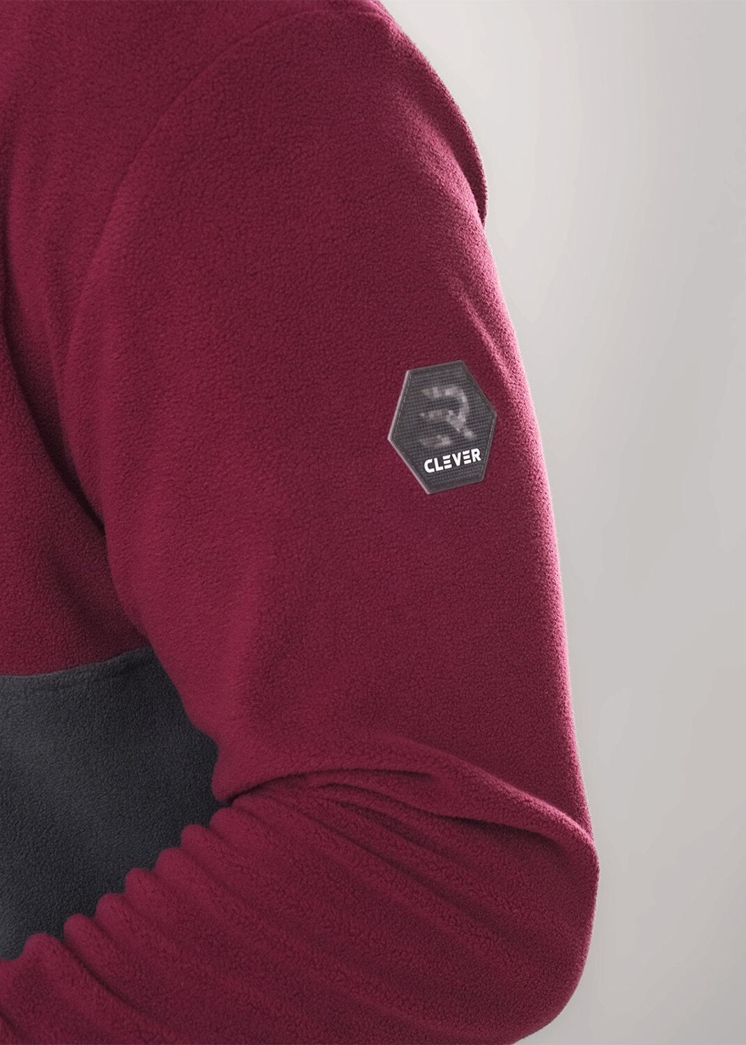 CLEVER Джемпер 560787 452595/01л т.бордовый/т.серый