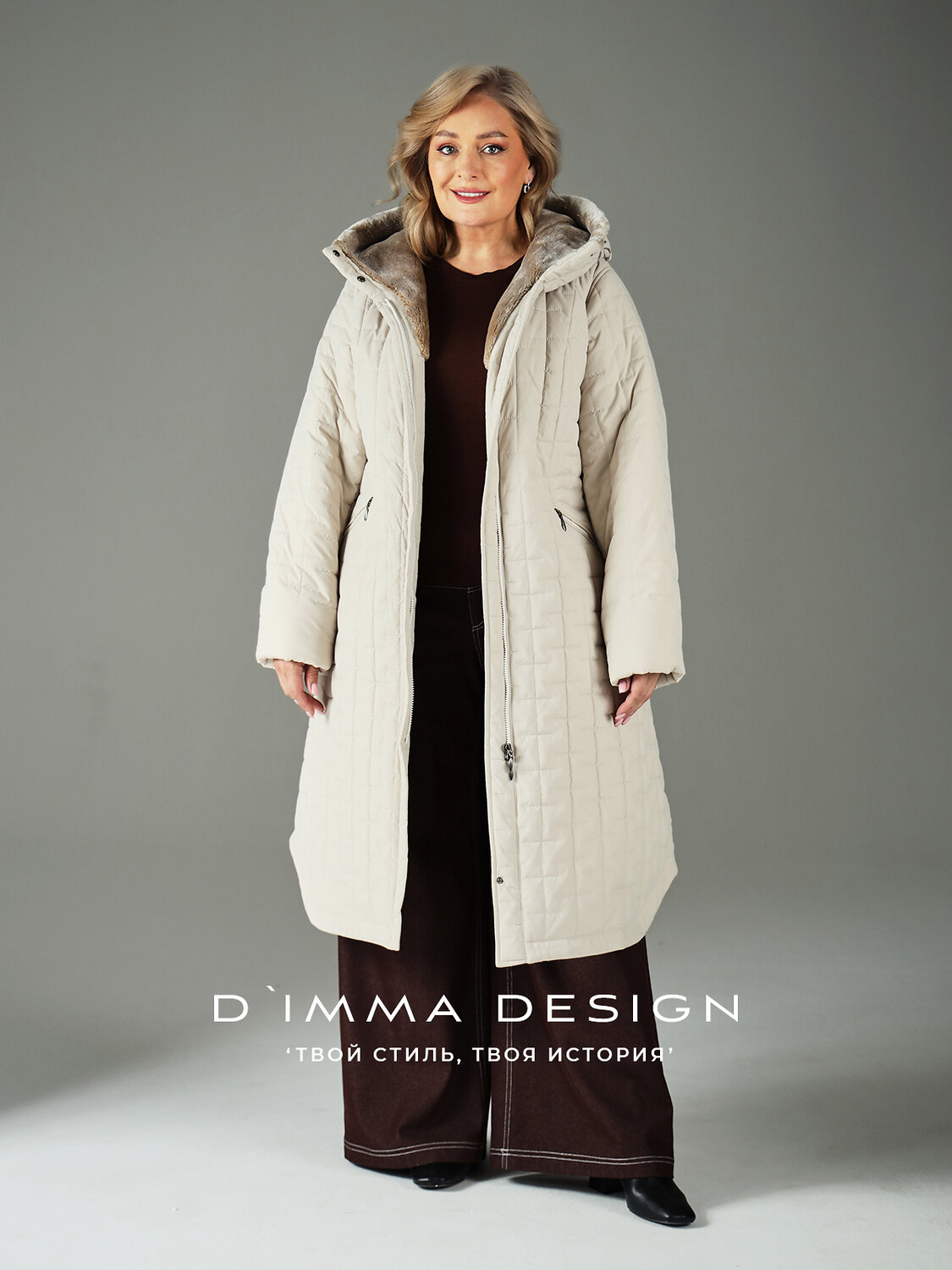 DIMMA Пальто 560817 2610 Бежевый