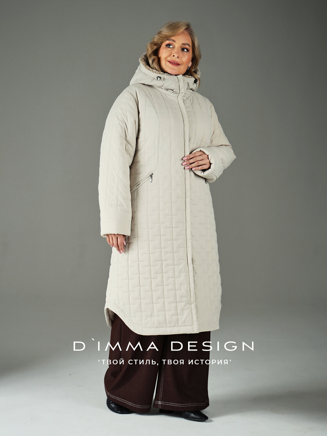 DIMMA Пальто 560817 2610 Бежевый