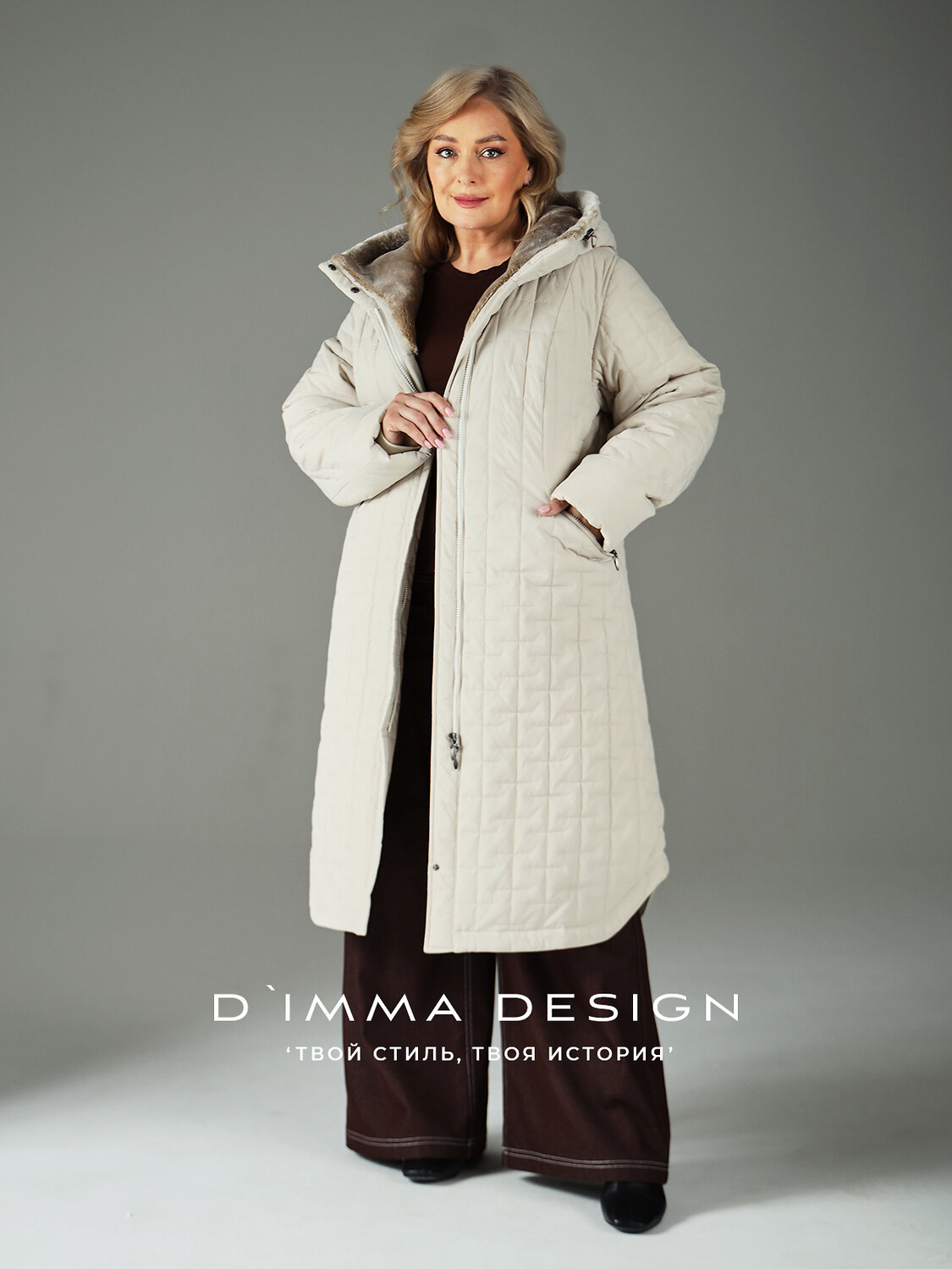 DIMMA Пальто 560817 2610 Бежевый