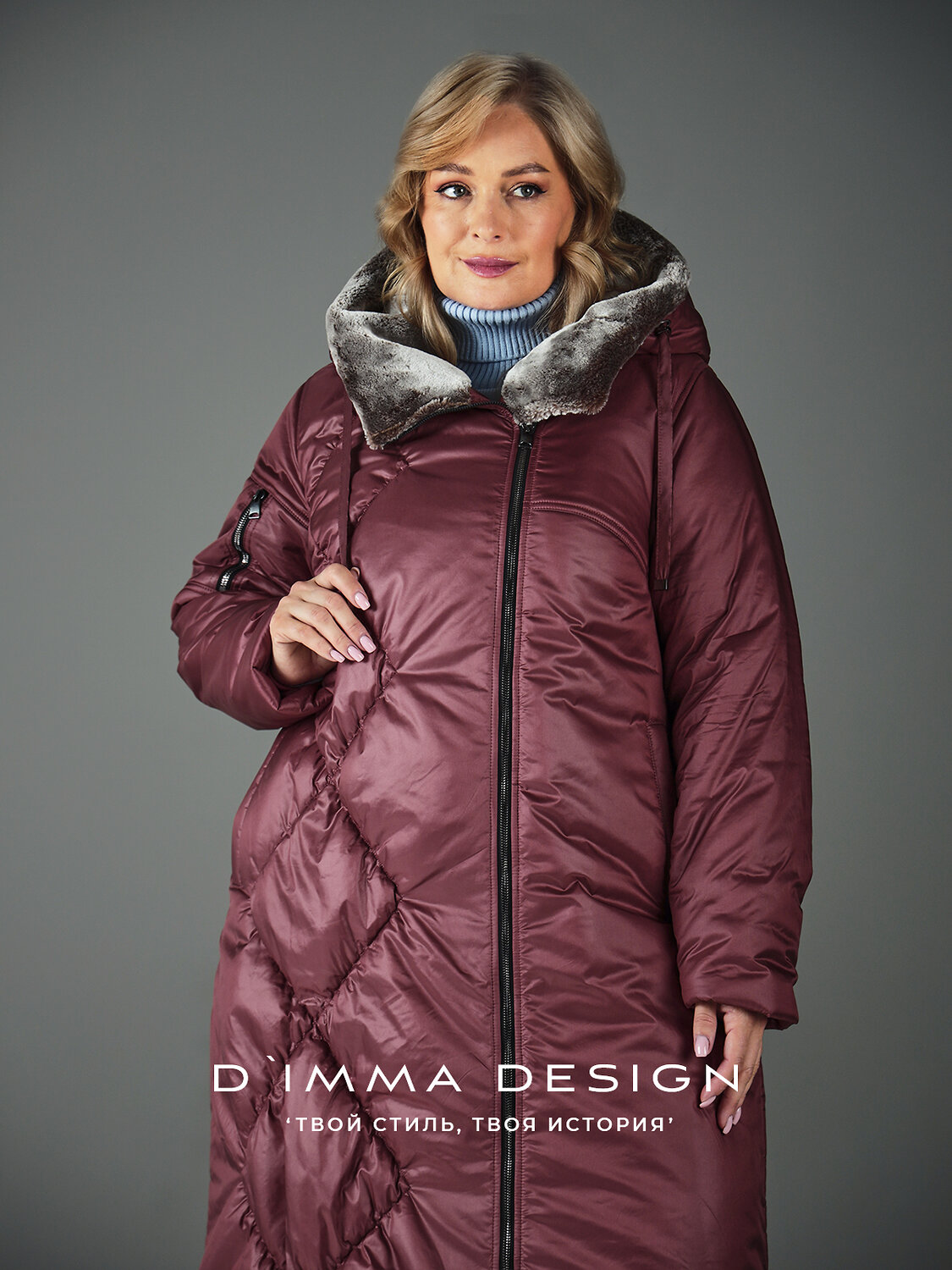 DIMMA Пальто 560820 2611 Бордовый
