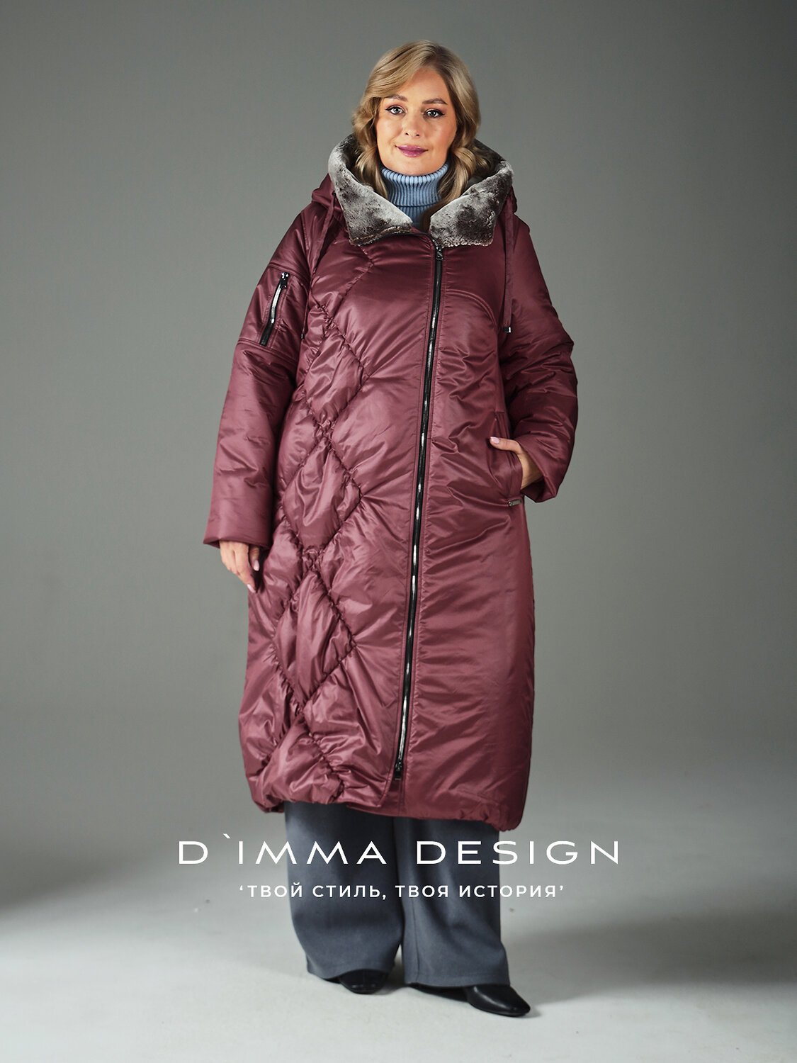 DIMMA Пальто 560820 2611 Бордовый