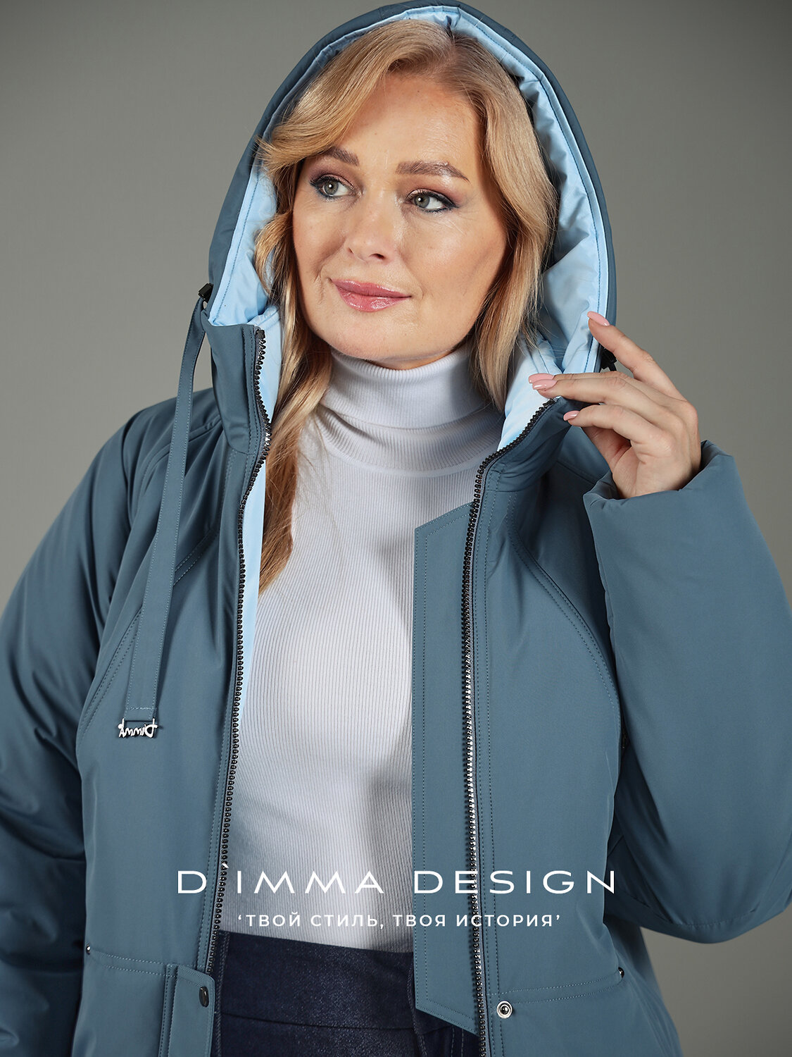 DIMMA Пальто 560827 2506 Джинсовый