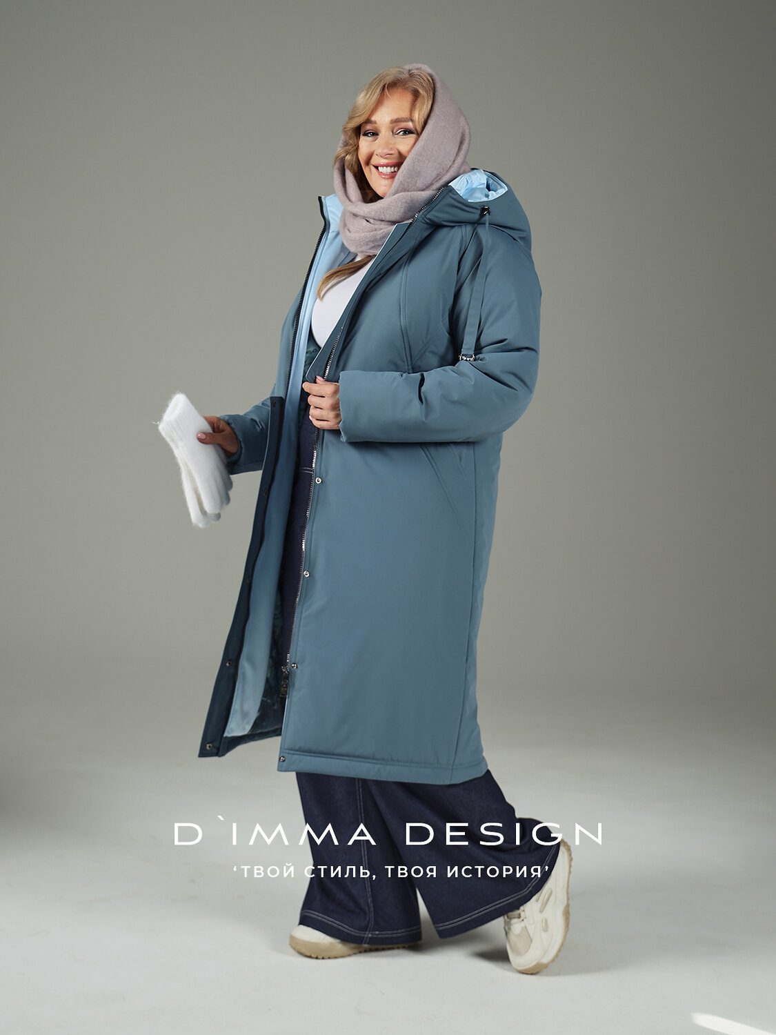 DIMMA Пальто 560827 2506 Джинсовый