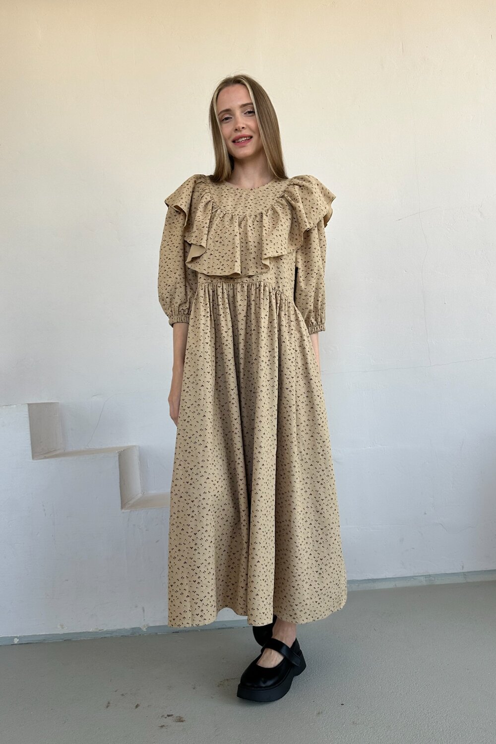 RISE Платье 560845 STREET074/03 Бежевый, бордовый